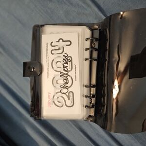 Black Planner Organizer with Clear Pockets
